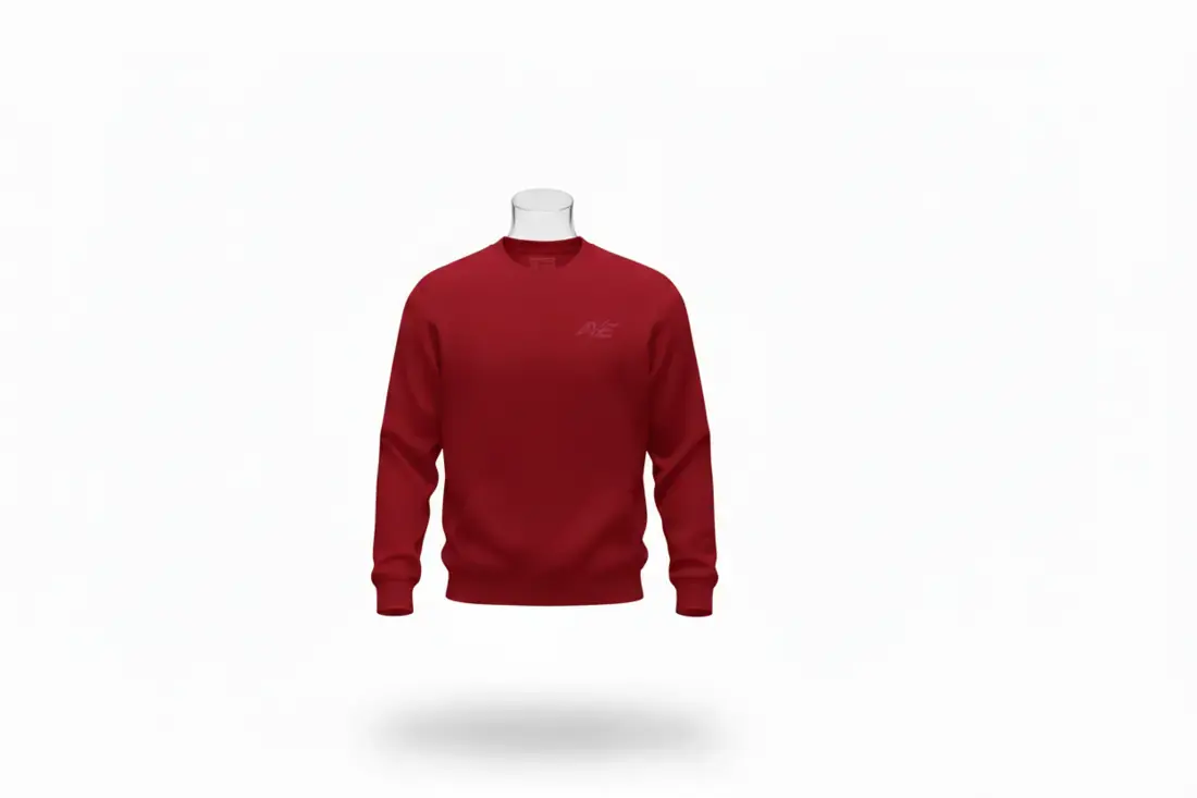 Rahat Seri Basic Sweatshirt, Bordo, görsel 4