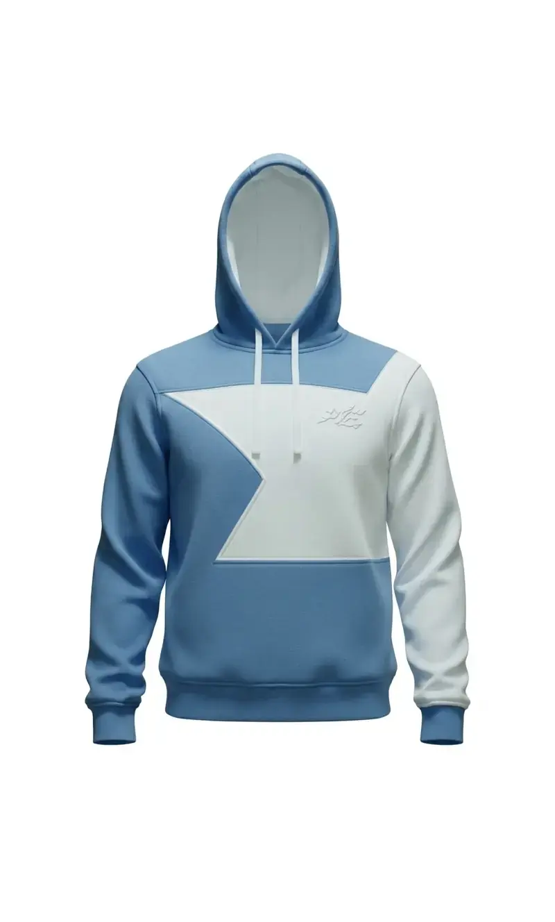 Yıldız Serisi Kapüşonlu İki Renkli Sweatshirt, Prada